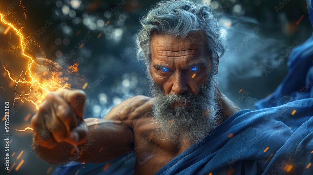 Supreme Deity: Zeus, Greek god of heavens, thunder and lightning, ruler ...