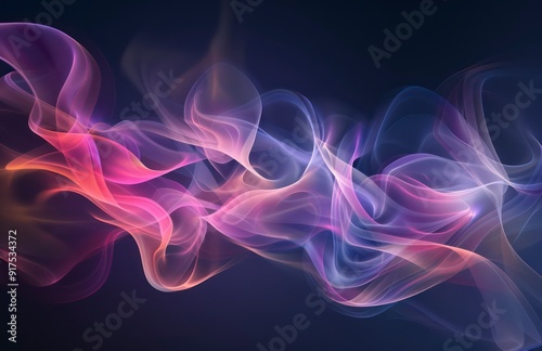 graphic illustration with blur gradients and soft shapes displayed on black background