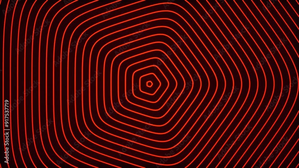 3D animation of looping brown striped polygons. 4K abstract