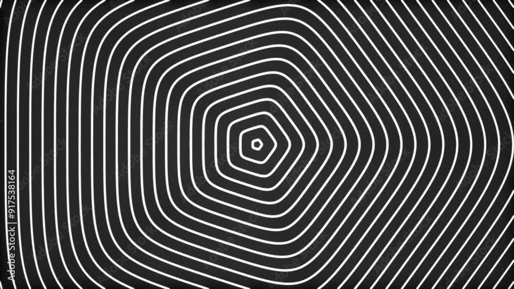 3D animation of looping white striped polygons. 4K abstract 3D animation of looping white striped polygons. 4K abstract