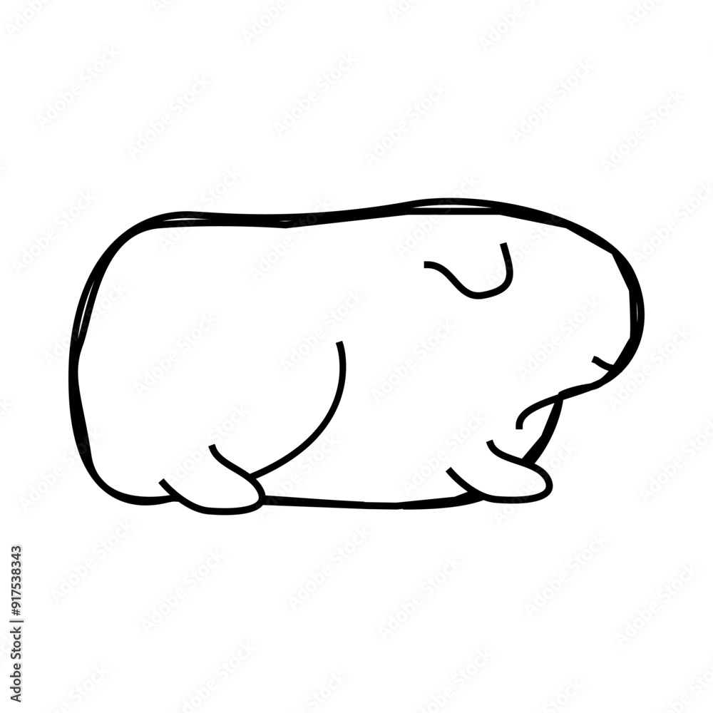 guinea pig domestic animal line icon vector. guinea pig domestic animal sign. isolated contour symbol black illustration guinea pig domestic animal line icon vector. guinea pig domestic animal sign. isolated contour symbol black illustration