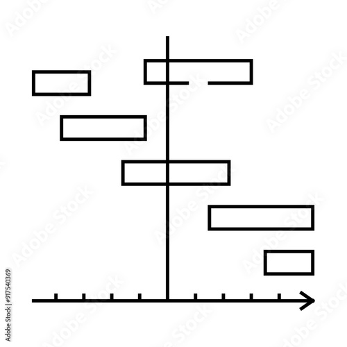 separation of tasks line icon vector. separation of tasks sign. isolated contour symbol black illustration