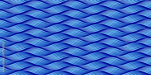 Abstract Blue Wave Pattern