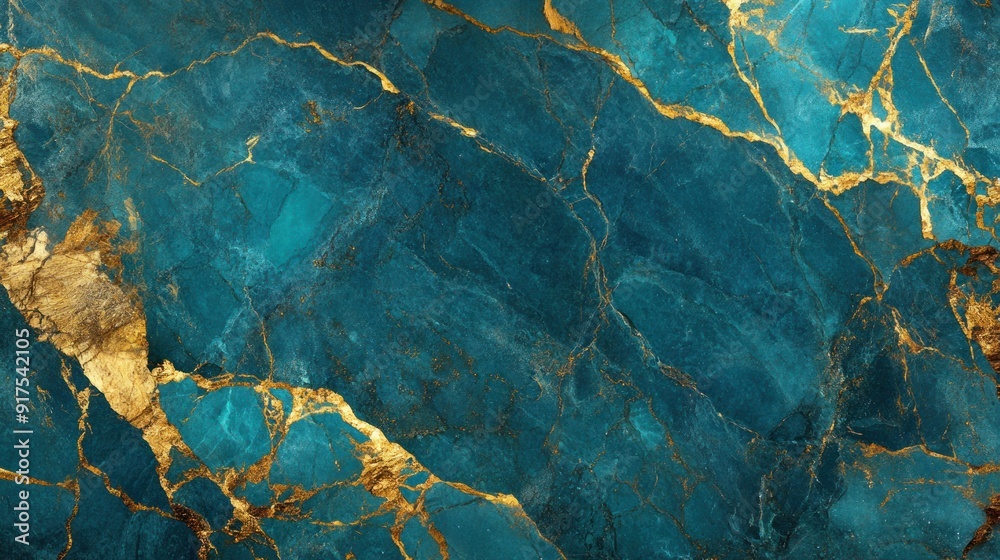 Teal Marble with Gold Veins Teal Marble with Gold Veins