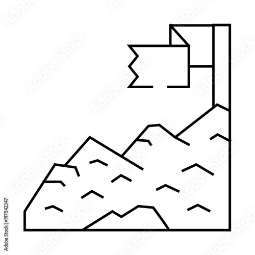 target business task line icon vector. target business task sign. isolated contour symbol black illustration