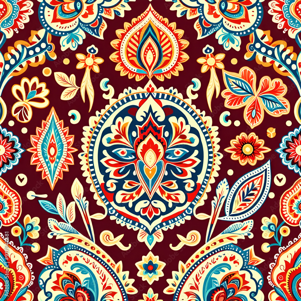 Fototapeta premium pattern with flowers, seamless floral pattern