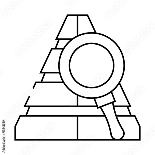 pyramid of needs line icon vector. pyramid of needs sign. isolated contour symbol black illustration