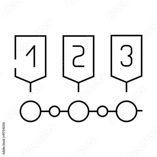 stages of planning line icon vector. stages of planning sign. isolated contour symbol black illustration