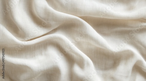 Light beige linen texture. Fabric background