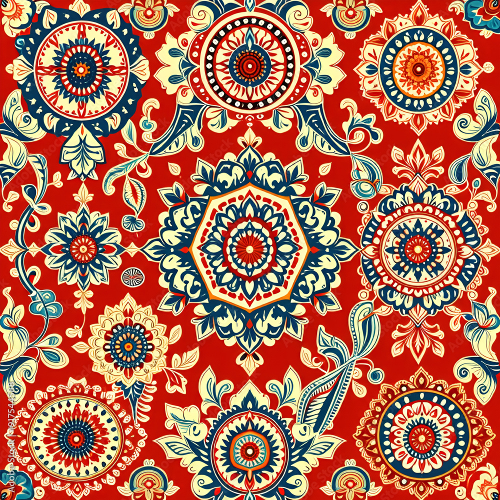 pattern with flowers, seamless floral pattern