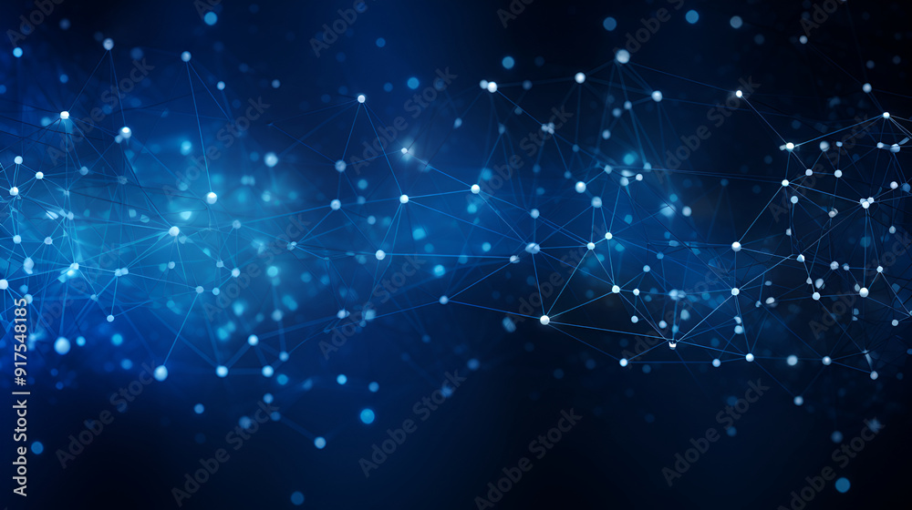 Blue abstract background with a network grid and particles connected ,Abstract dark blue background. Network connection structure. ,Technology Particle Abstract Background
Blue abstract background with a network grid and particles connected ,Abstract dark blue background. Network connection structure. ,Technology Particle Abstract Background