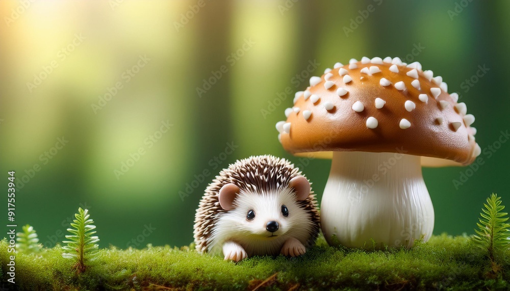 キノコとかわいいハリネズミの置き物とコピースペース(Mushroom and cute hedgehog figurines and copy space)
キノコとかわいいハリネズミの置き物とコピースペース(Mushroom and cute hedgehog figurines and copy space)