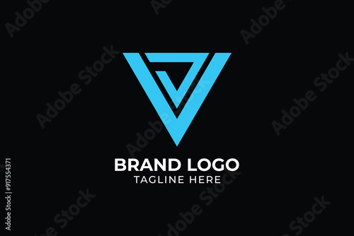 modern v letter logo vector design inspiration, V tech Logo Design Vector . Letter V Abstract Triangle Logo