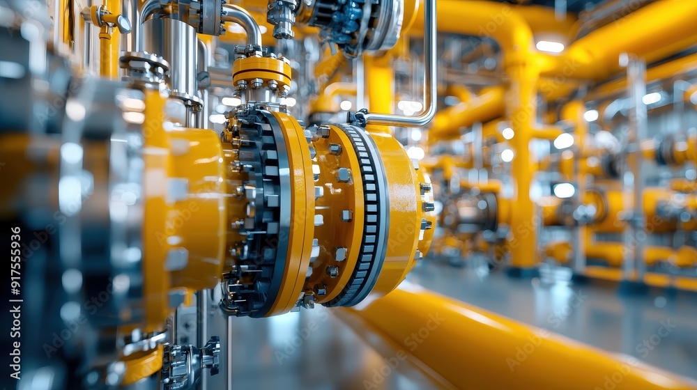 Obraz premium Innovative biomass energy in a cutting-edge plant