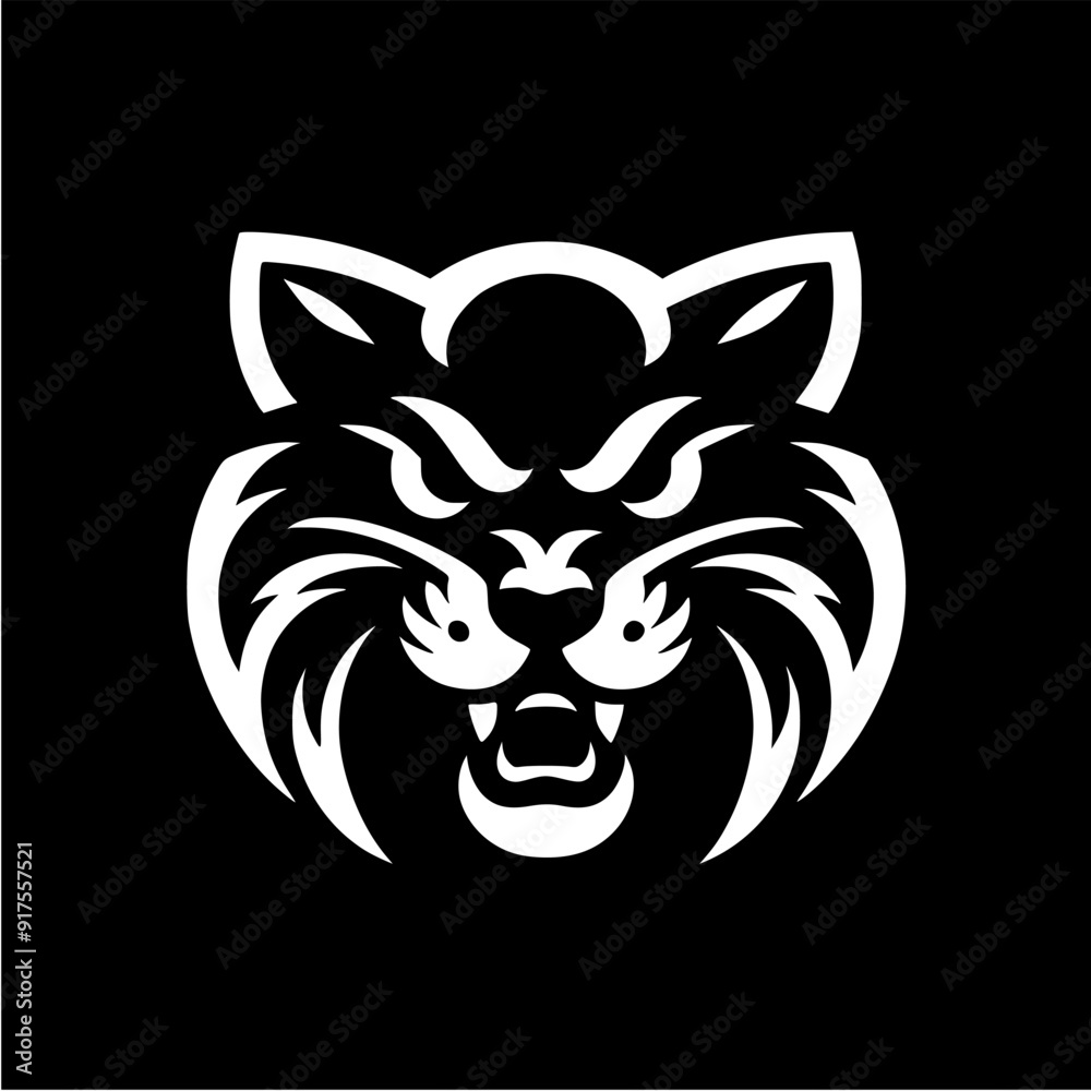 Obraz premium cat head tattoo