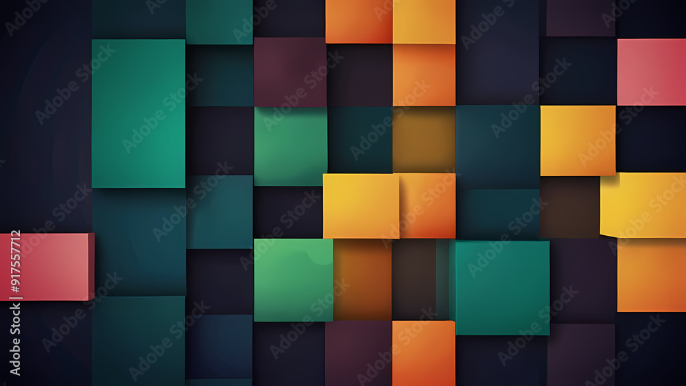 abstract illustration background with a theme of squares, using a mix of vibrant and muted colors abstract illustration background with a theme of squares, using a mix of vibrant and muted colors