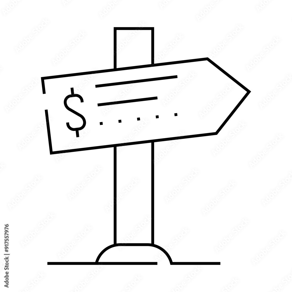 choice of direction for earning money line icon vector. choice of direction for earning money sign. isolated contour symbol black illustration choice of direction for earning money line icon vector. choice of direction for earning money sign. isolated contour symbol black illustration