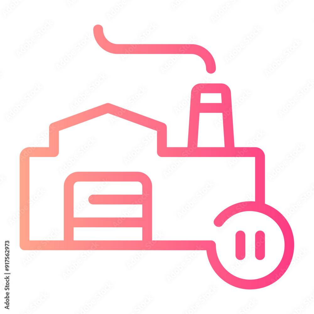temporary business suspension gradient icon temporary business suspension gradient icon