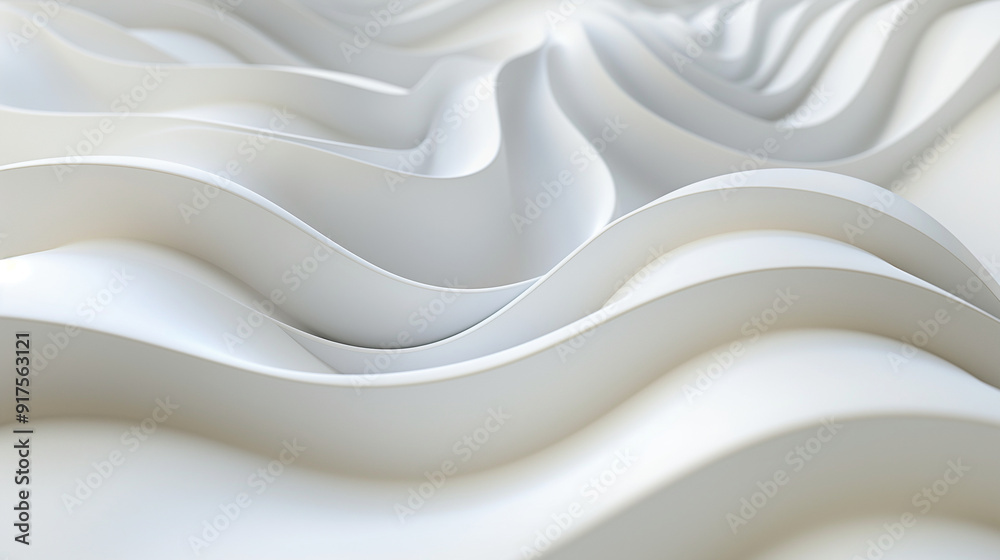Organic 3D Curves: Flowing, organic 3D curves and shapes with a natural look, with copy space Organic 3D Curves: Flowing, organic 3D curves and shapes with a natural look, with copy space