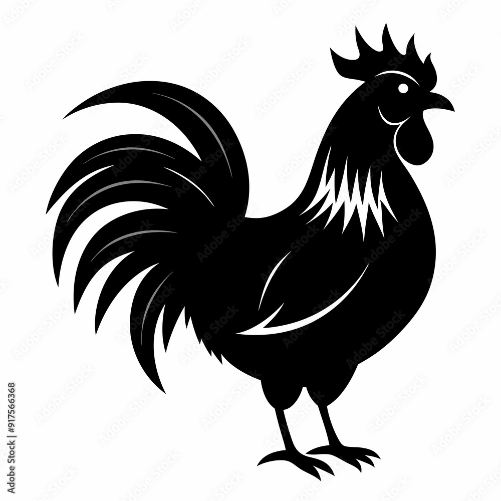 Rooster isolated on white background, Rooster vector illustration, bird on a branch vector art, chicken silhouette, bird vector icon, chickens on a branch line art, eps Rooster isolated on white background, Rooster vector illustration, bird on a branch vector art, chicken silhouette, bird vector icon, chickens on a branch line art, eps