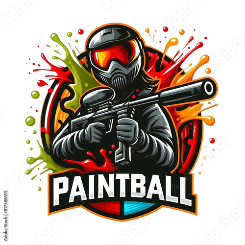 logo paintball, sport, vector, editing
