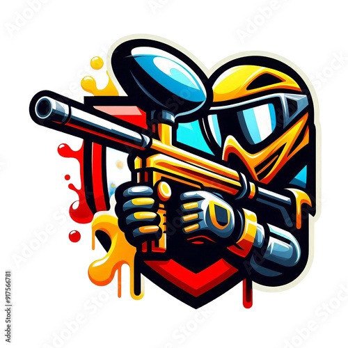 logo paintball, sport, vector, editing