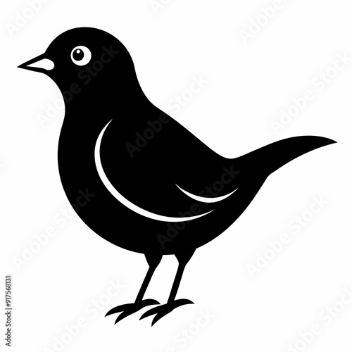 lark isolated on white background, lark vector illustration, bird on a branch vector art, lark silhouette, bird vector icon, Ducks on a branch line art, eps
