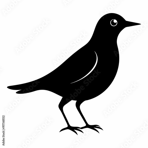 lark isolated on white background, lark vector illustration, bird on a branch vector art, lark silhouette, bird vector icon, Ducks on a branch line art, eps
