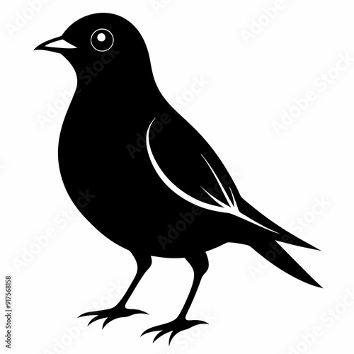 lark isolated on white background, lark vector illustration, bird on a branch vector art, lark silhouette, bird vector icon, Ducks on a branch line art, eps

