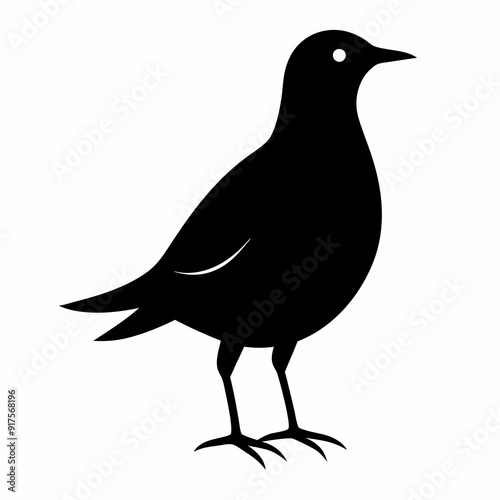 lark isolated on white background, lark vector illustration, bird on a branch vector art, lark silhouette, bird vector icon, Ducks on a branch line art, eps
