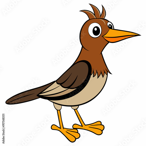 lark isolated on white background, lark vector illustration, bird on a branch vector art, lark silhouette, bird vector icon, Ducks on a branch line art, eps
