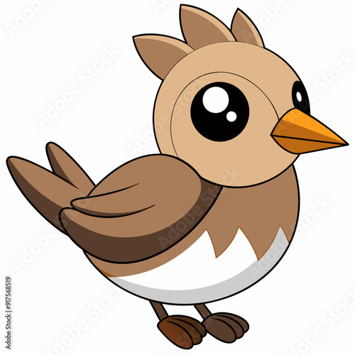 lark isolated on white background, lark vector illustration, bird on a branch vector art, lark silhouette, bird vector icon, Ducks on a branch line art, eps
