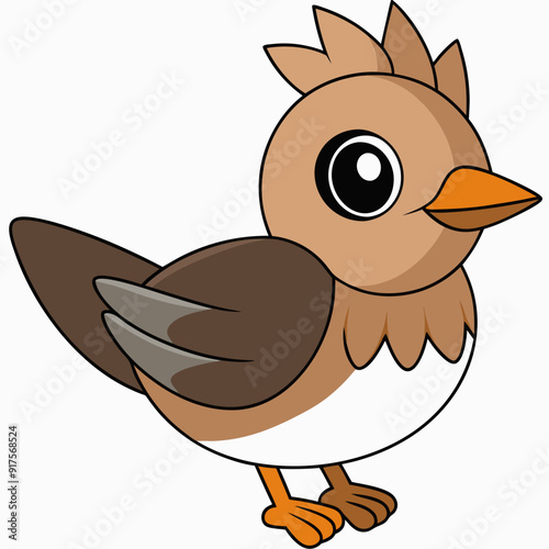 lark isolated on white background, lark vector illustration, bird on a branch vector art, lark silhouette, bird vector icon, Ducks on a branch line art, eps
