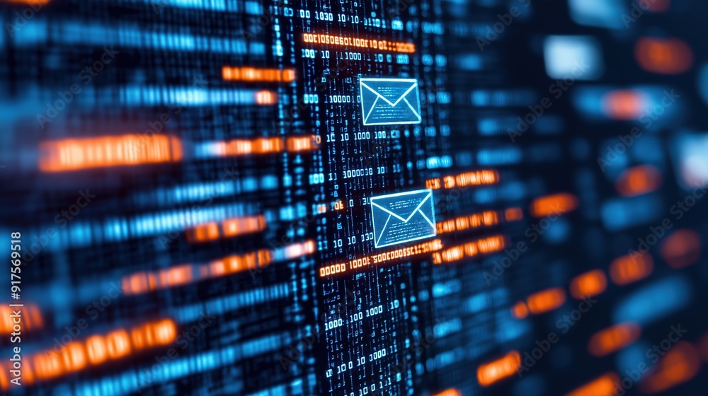 Macro view of a computer screen displaying a phishing email Macro view of a computer screen displaying a phishing email