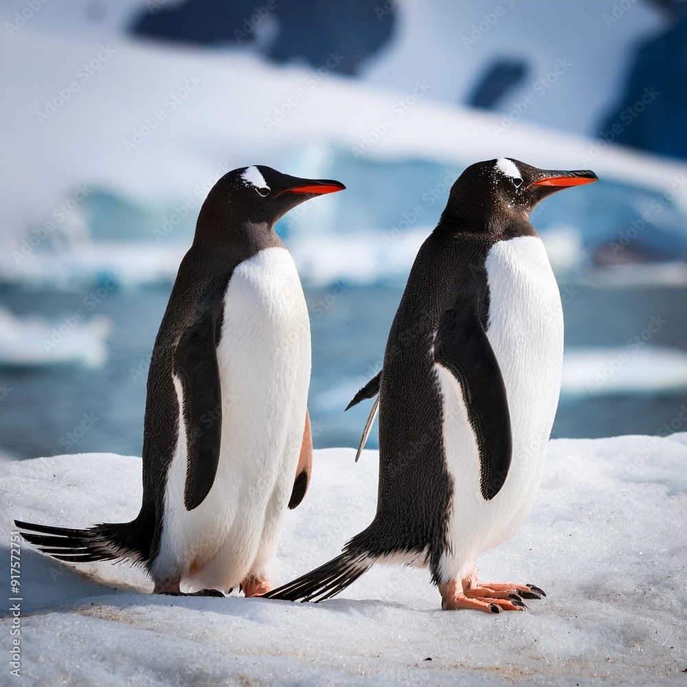 Fototapeta premium penguin on the beach