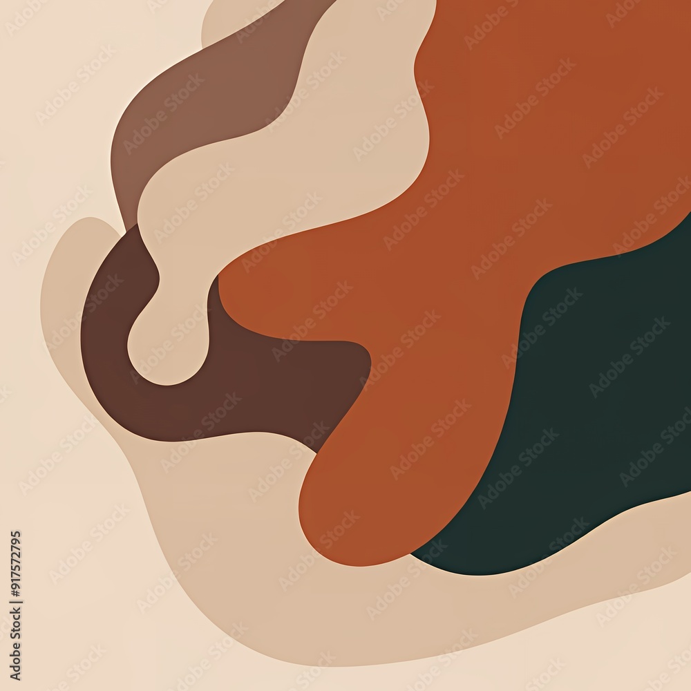 Desert Mirage: Fluid Landscape Illusions. Flowing, abstract shapes in earth tones creating a dreamlike, desert-inspired landscape Desert Mirage: Fluid Landscape Illusions. Flowing, abstract shapes in earth tones creating a dreamlike, desert-inspired landscape