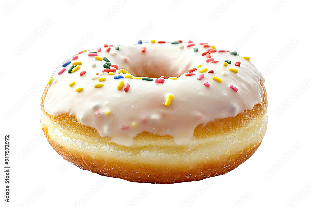 Delicious glazed donut topped with colorful sprinkles, perfect for dessert lovers and sweet treats. Ideal for food photography. Delicious glazed donut topped with colorful sprinkles, perfect for dessert lovers and sweet treats. Ideal for food photography.