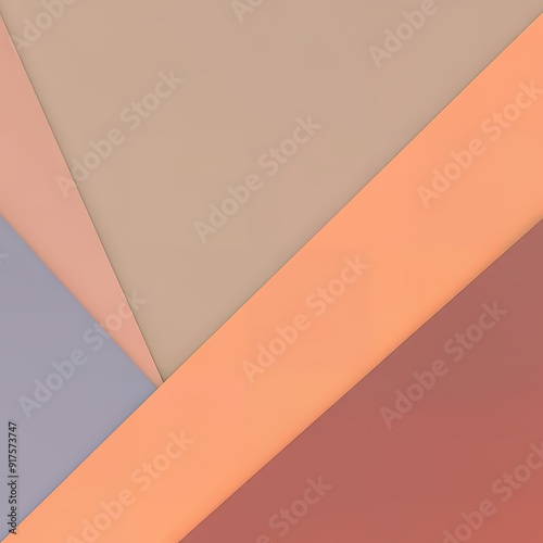 Geometric Sunrise: Abstract Dawn. Geometric shapes in warm gradient colors creating an abstract sunrise effect