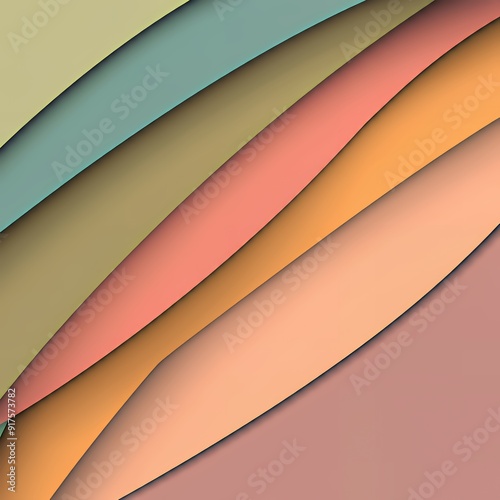 Pastel Layers: Geometric Color Harmony. Diagonal layers of pastel colors creating a geometric, soothing composition