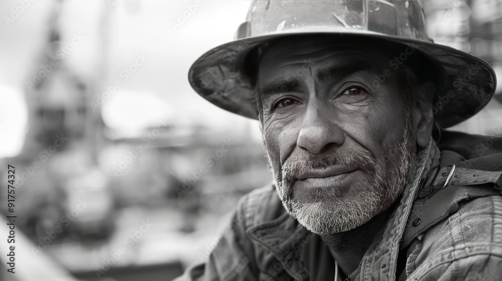 a sad construction worker sitting, a building site in the background,generative ai a sad construction worker sitting, a building site in the background,generative ai