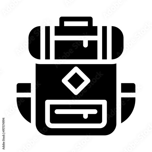 backpack glyph icon