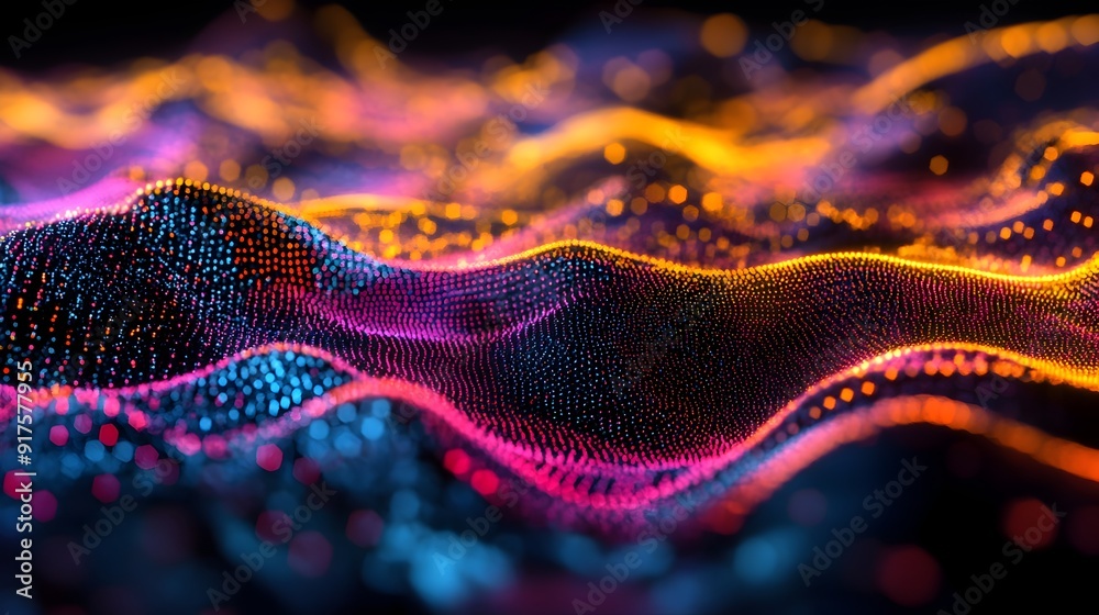Vibrant Digital Network Streams Flowing Through Dynamic Technology Concept Vibrant Digital Network Streams Flowing Through Dynamic Technology Concept