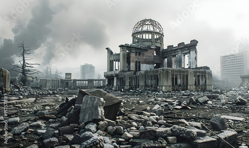 Hiroshima Day copy space background photo