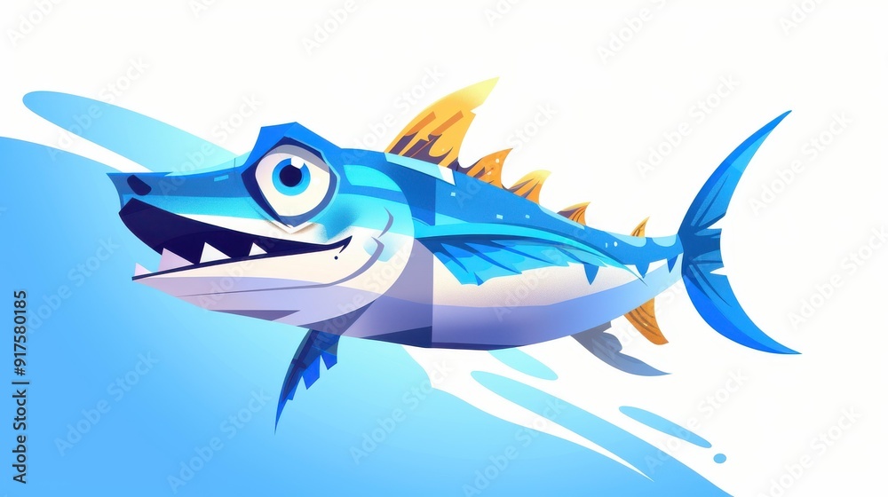 Marvel at the vibrant underwater world with a striking portrait of a sleek saltwater fish, showcasing intricate textures. Marvel at the vibrant underwater world with a striking portrait of a sleek saltwater fish, showcasing intricate textures.