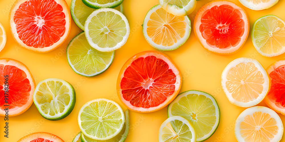 Seamless Abstract Colorful Flat Lay of Different Cut Lime, Citrus Fruits Slices, and Jellies Arranged in a Pattern Print for Textile, Packaging, Banner, Decor, Wrap, Fashion, Accessories, Web, Social. Seamless Abstract Colorful Flat Lay of Different Cut Lime, Citrus Fruits Slices, and Jellies Arranged in a Pattern Print for Textile, Packaging, Banner, Decor, Wrap, Fashion, Accessories, Web, Social.