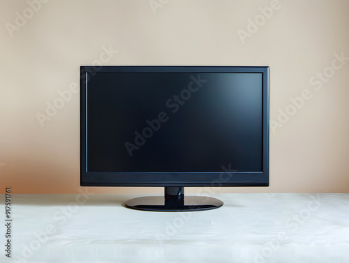 View of Electronic black Monitor on a Table