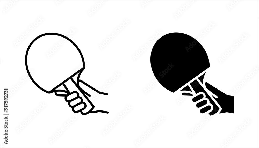 Ping pong icon set, vector illustration on white background. color editable Ping pong icon set, vector illustration on white background. color editable