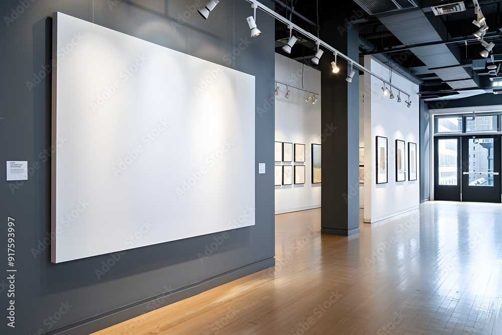 Oversized white frame on dark wall, creating striking contrast for artwork display. minimalist Oversized white frame on dark wall, creating striking contrast for artwork display. minimalist