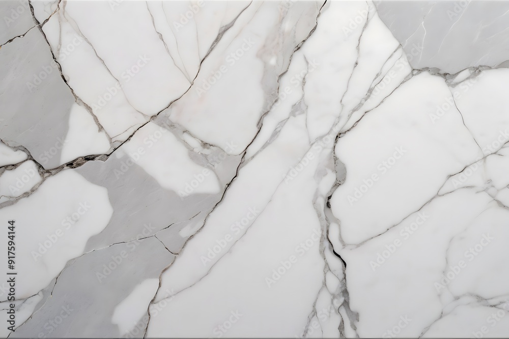 White marble with gray veins and cracks. White marble with gray veins and cracks.