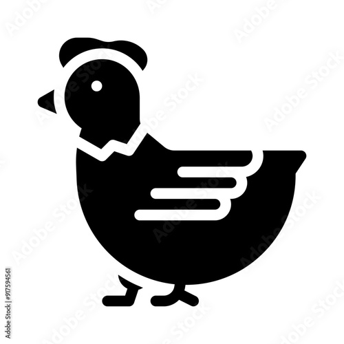 chicken glyph icon